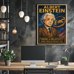 Albert Einstein Relativity Vintage Poster