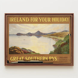 Ireland Killiney Bay Vintage Art Poster PosterGoat