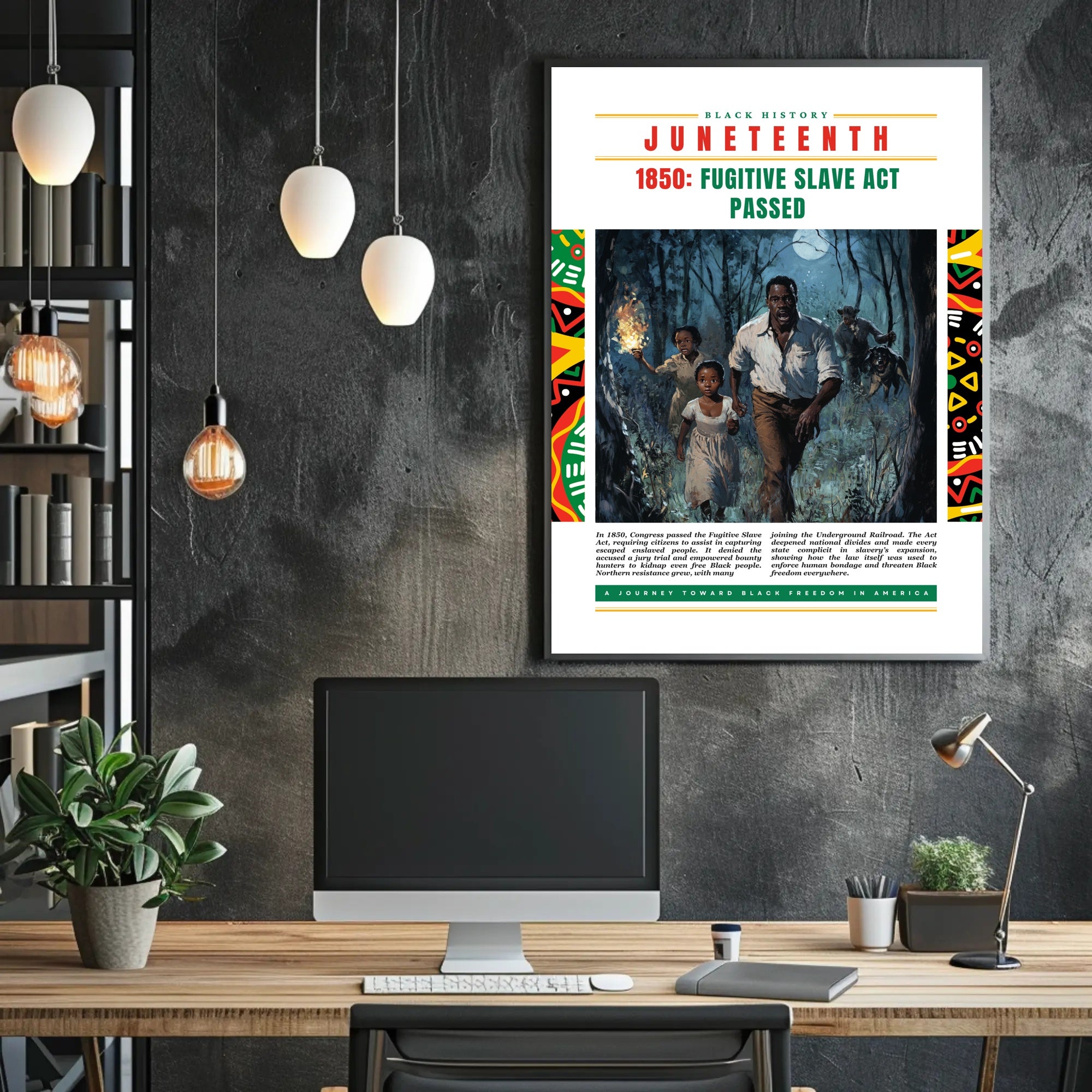Black History Fugitive Slave Act Heritage Poster