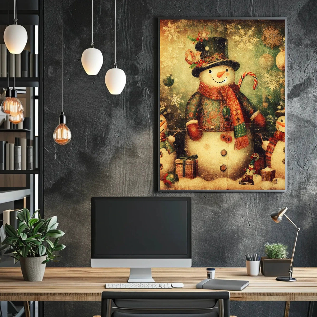 Festive Snowman Celebration Poster