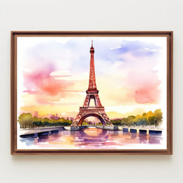 Eiffel Tower at Sunset Poster PosterGoat