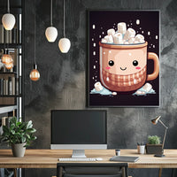 Kawaii Hot Chocolate Mug Illustration Art Poster