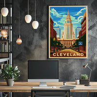 Iconic Cleveland Skyline Poster