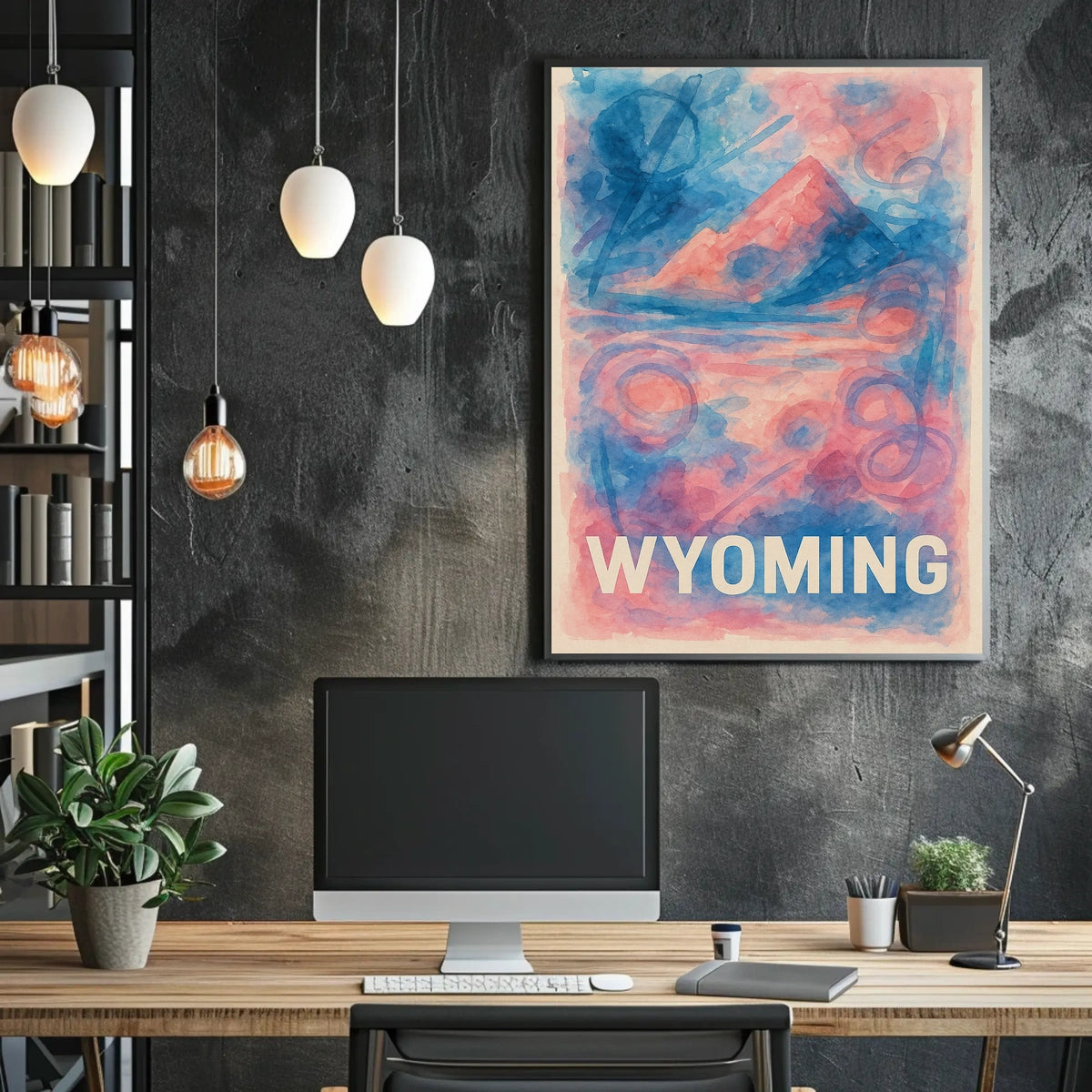 Wyoming Landscape Art Poster