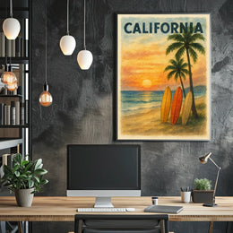 California Sunset Poster