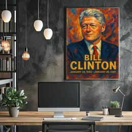 Bill Clinton Presidential Portrait Poster