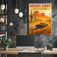 Desert Drift Route 66 Adventure Poster