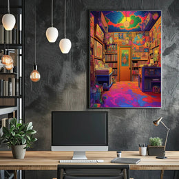 Vibrant Psychedelic Room Poster
