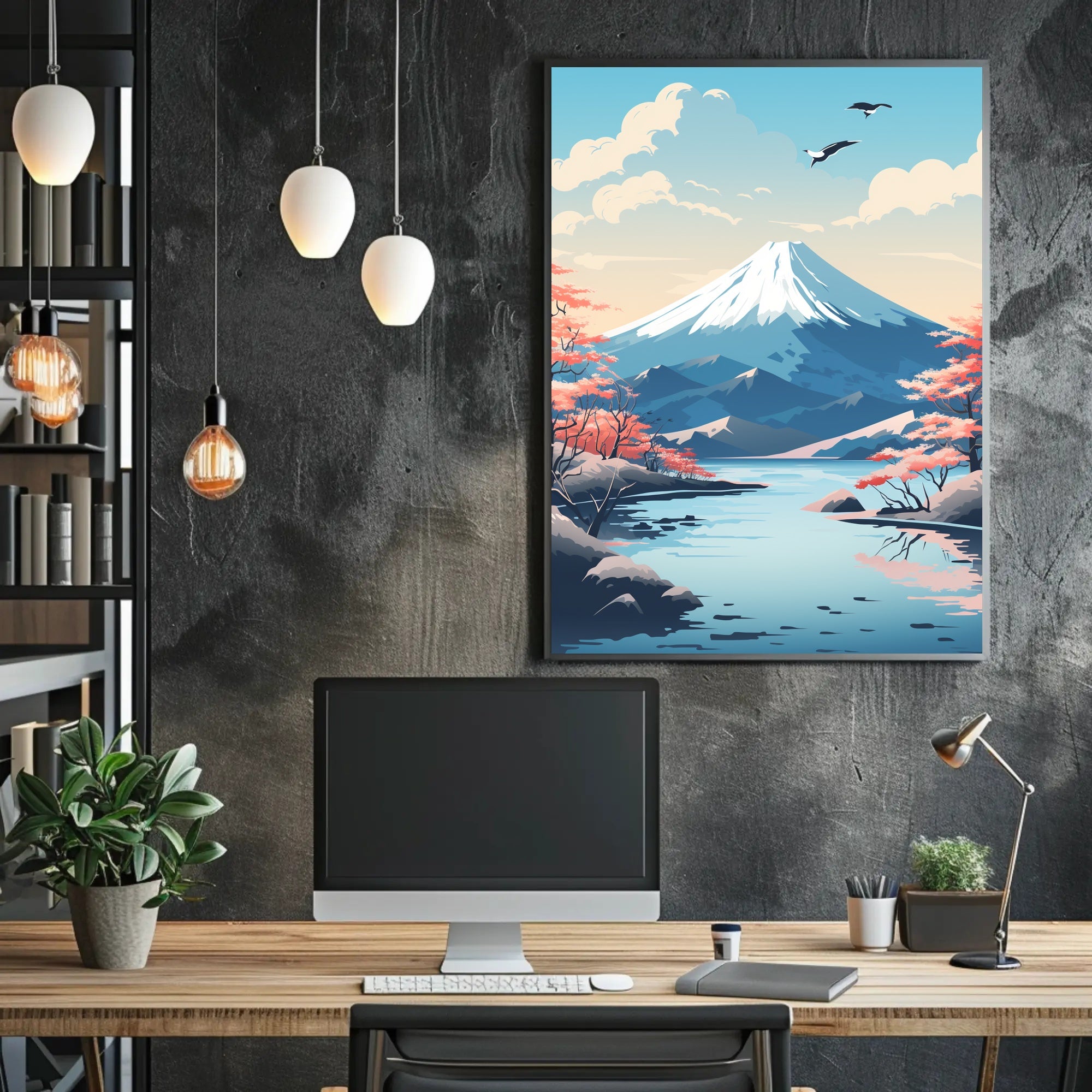 Tranquil Mountain Landscape Poster