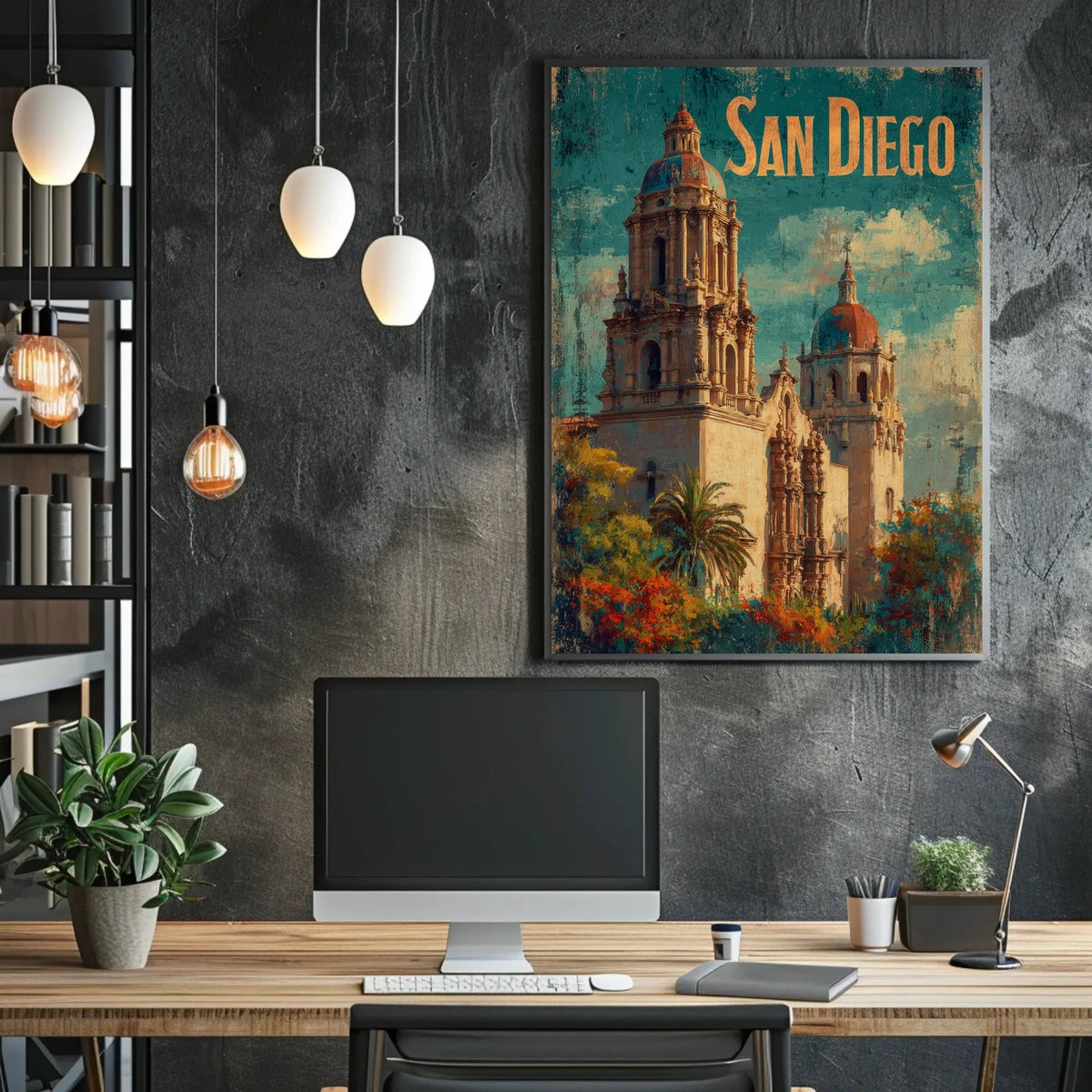 San Diego Architectural Charm Poster
