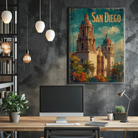 San Diego Architectural Charm Poster