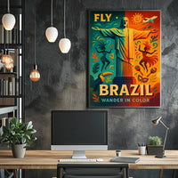 Brazilian Adventure Christ the Redeemer Travel Poster PosterGoat