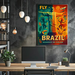Brazilian Adventure Christ the Redeemer Travel Poster PosterGoat