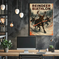 Reindeer Biathlon Poster