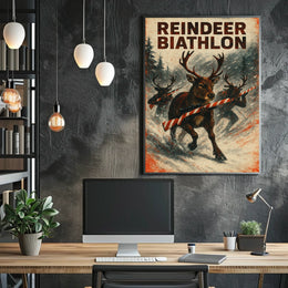 Reindeer Biathlon Poster