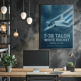T-38 Talon Supersonic Jet Iconic Poster