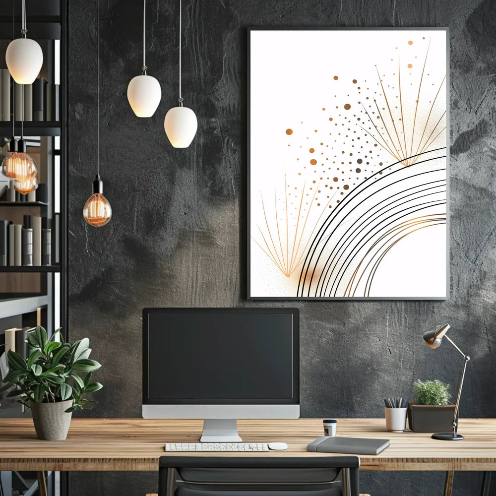 Vintage Cityscape Skyline Art Poster