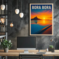 Bora Bora Sunset Poster