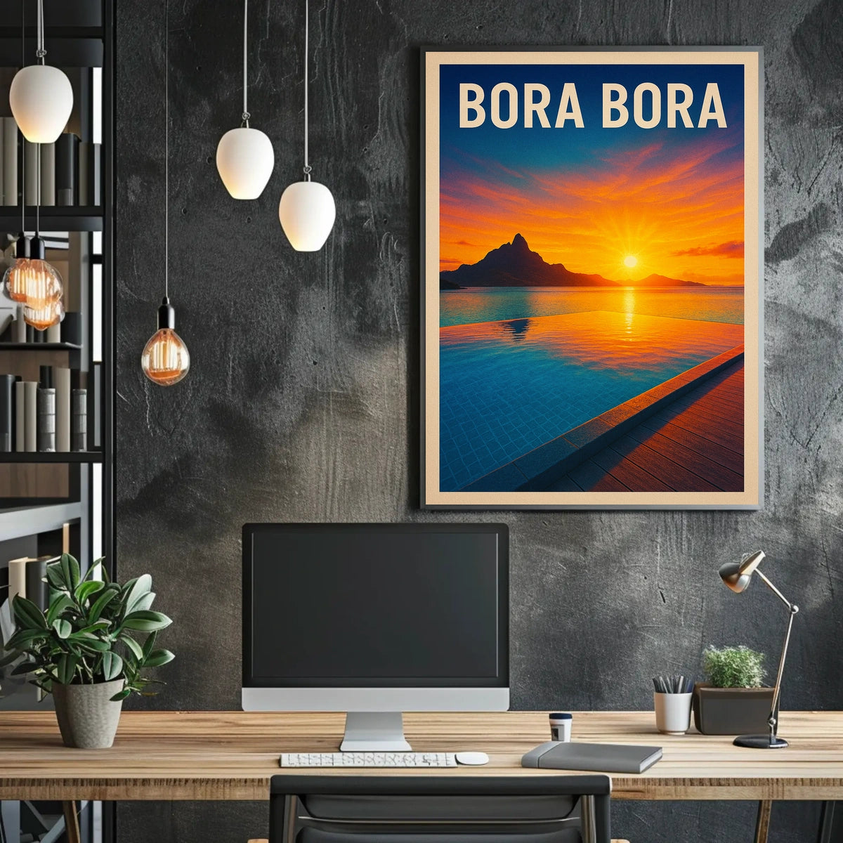 Bora Bora Sunset Poster