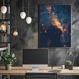 Cosmic Contemplation Art Print Poster for Home Decor PosterGoat