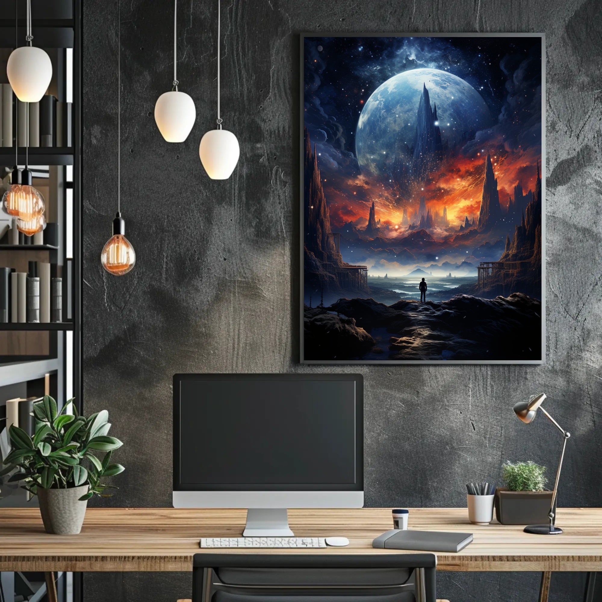 Cosmic Landscape Exploration Poster