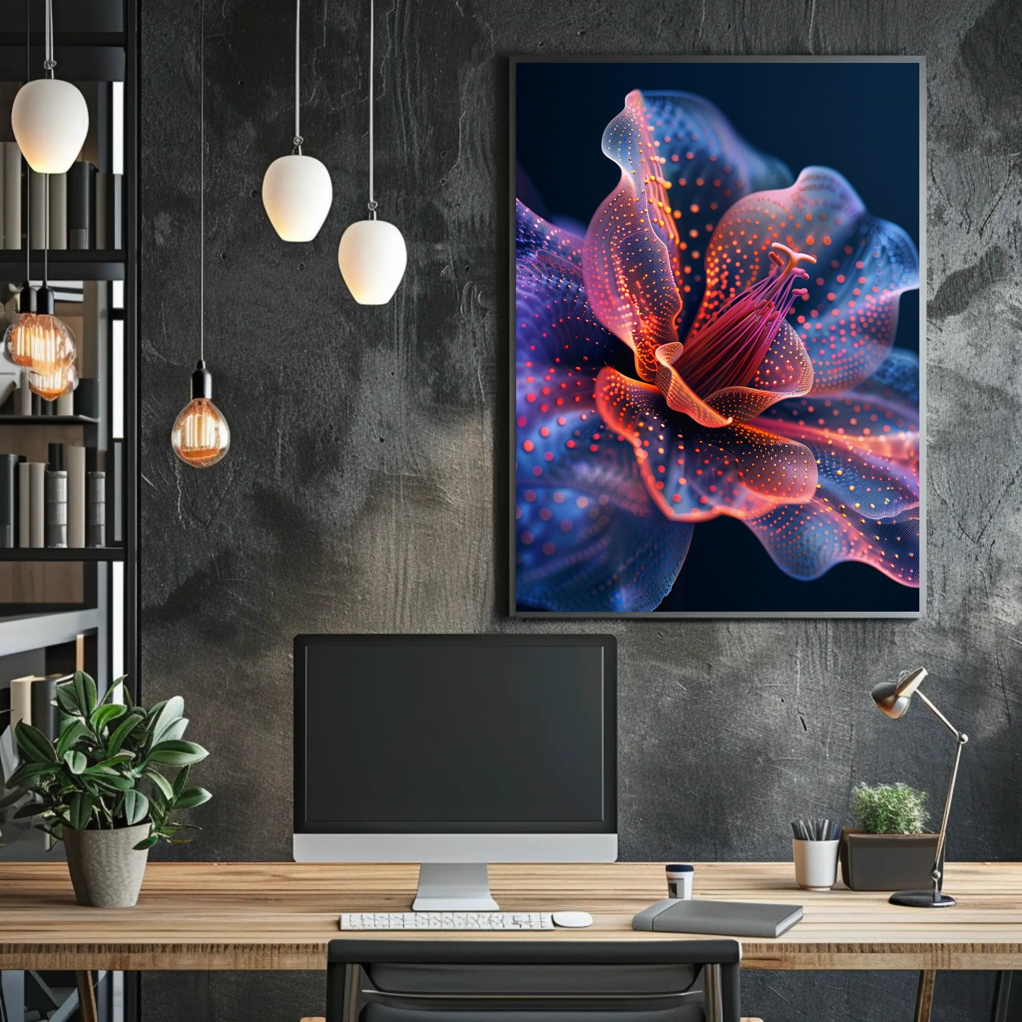 Neon Bloom Poster PosterGoat