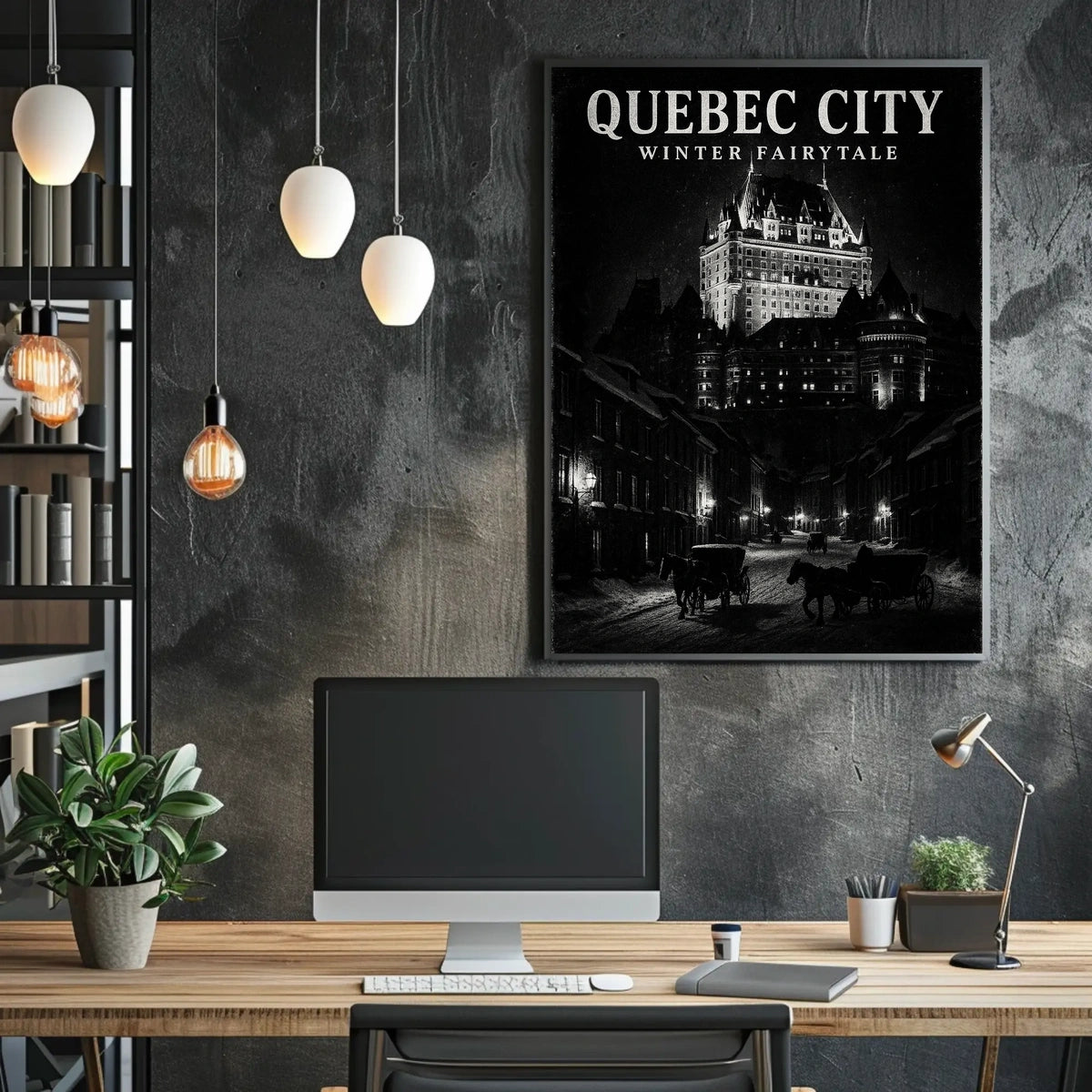Quebec City Winter Fairytale Poster