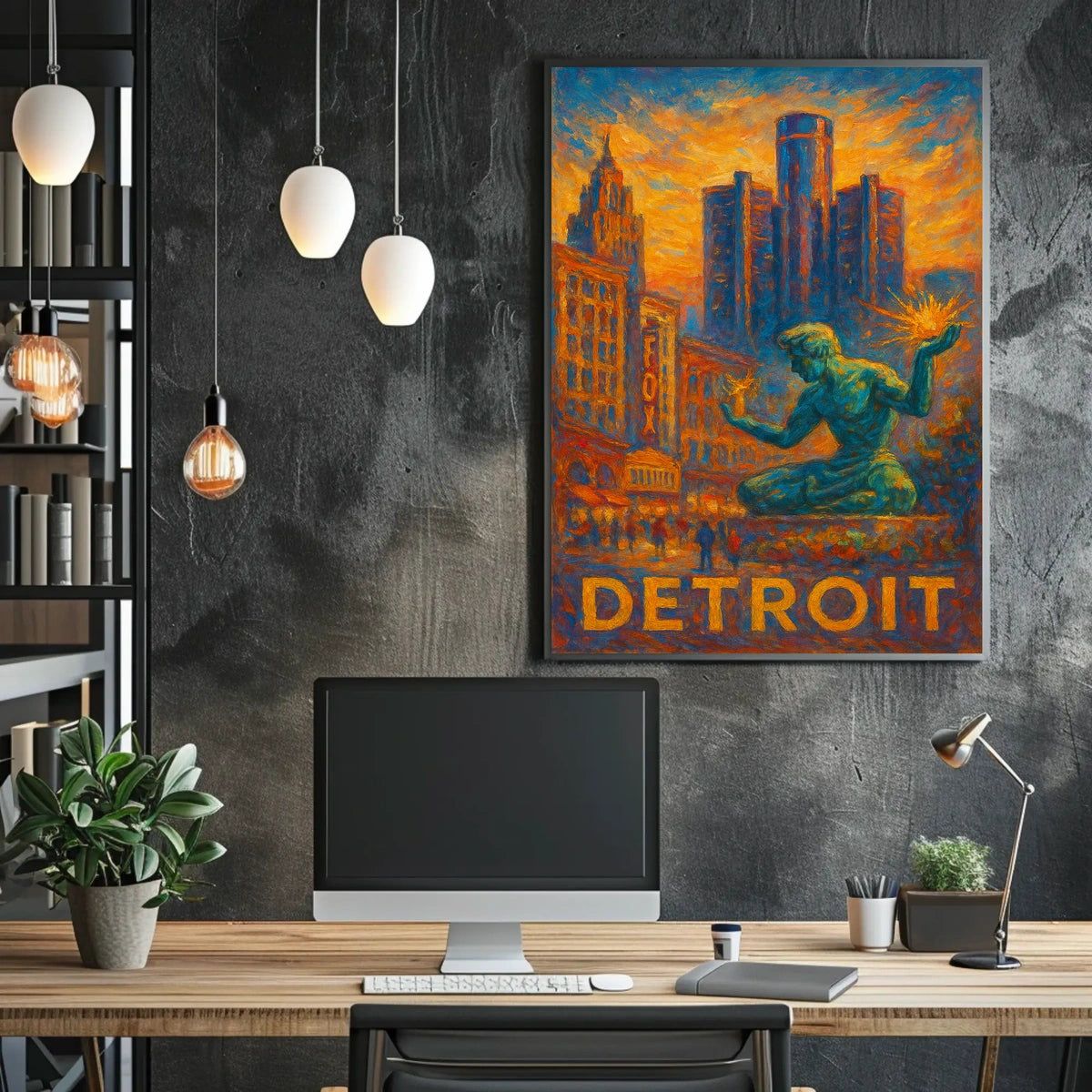 Spirit of Detroit Poster