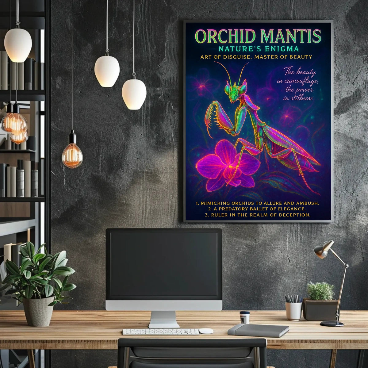 Orchid Mantis Natures Enigma Poster