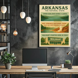 Arkansas Natural Beauty and Lakes Travel Poster
