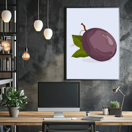 Plum Illustration Poster