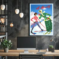 St. Moritz Skiing Adventure Poster