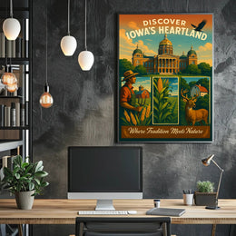 Discover IowaS Heartland Poster