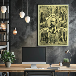 Heller's Wonders Vintage Magic Illusion Cultural Heritage Poster