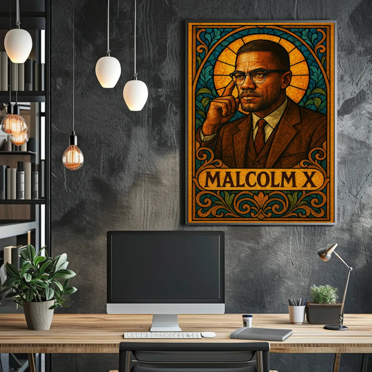 Malcolm X Iconic Leader Poster