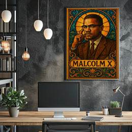 Malcolm X Iconic Leader Poster