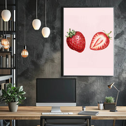 Juicy Strawberries Poster