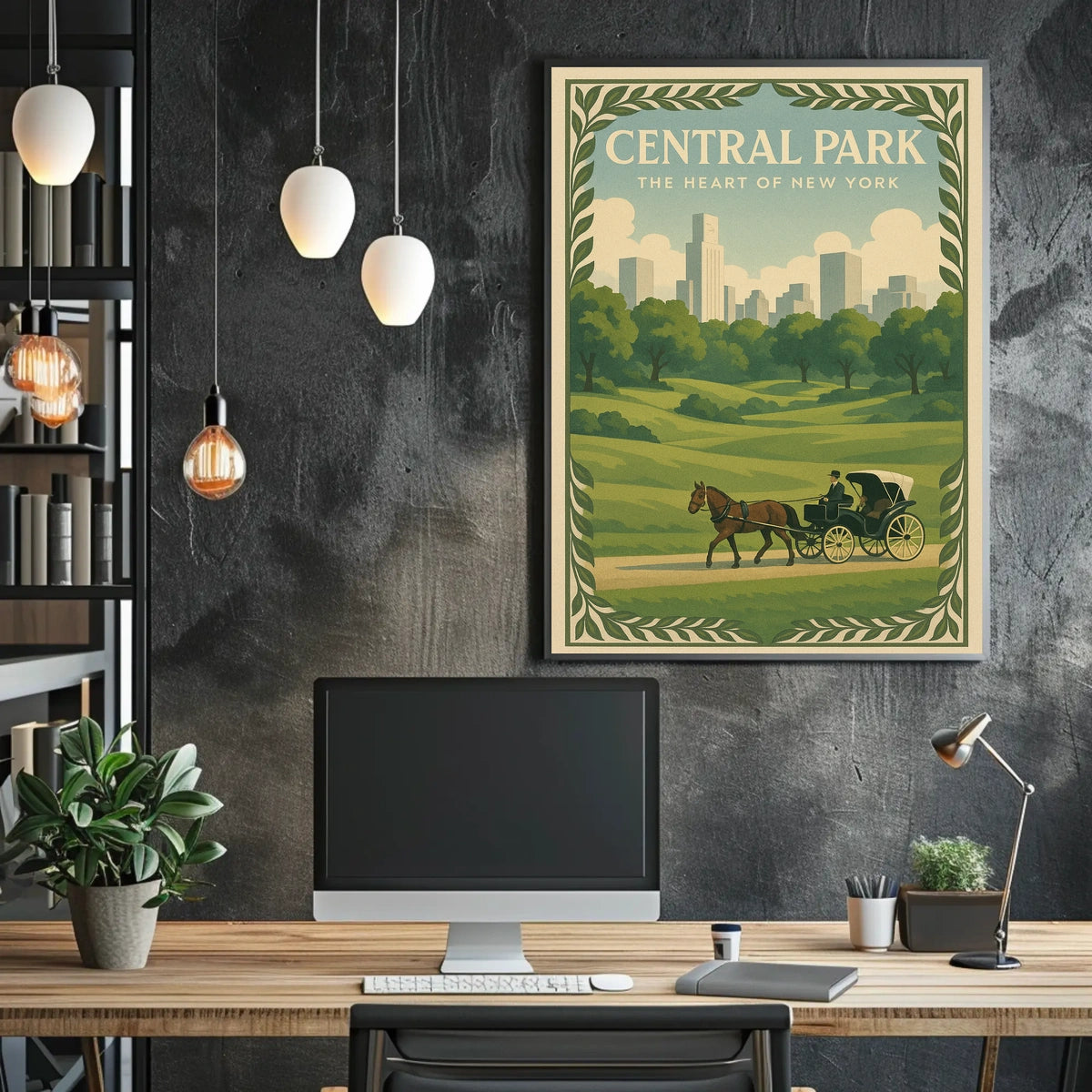 Central Park Nostalgia New York Travel Poster