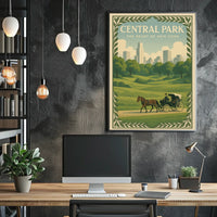 Central Park Nostalgia New York Travel Poster