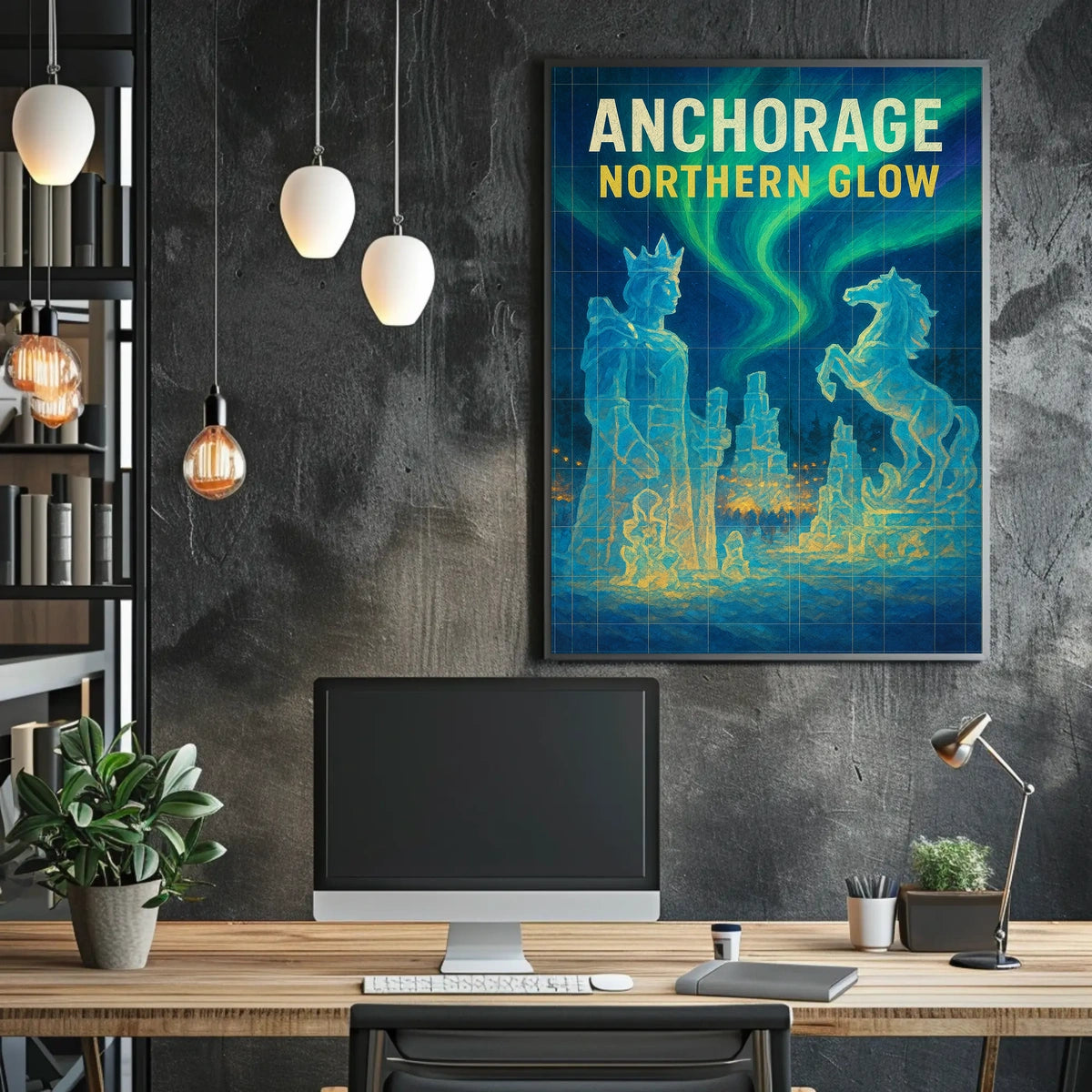 Anchorage Northern Glow Poster