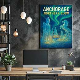 Anchorage Northern Glow Poster