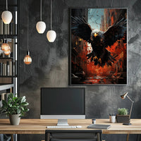 The Majestic Eagle In Urban Chaos Poster PosterGoat