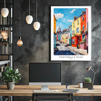 Portobello Road Impressionistic Urban or Cityscape Poster PosterGoat