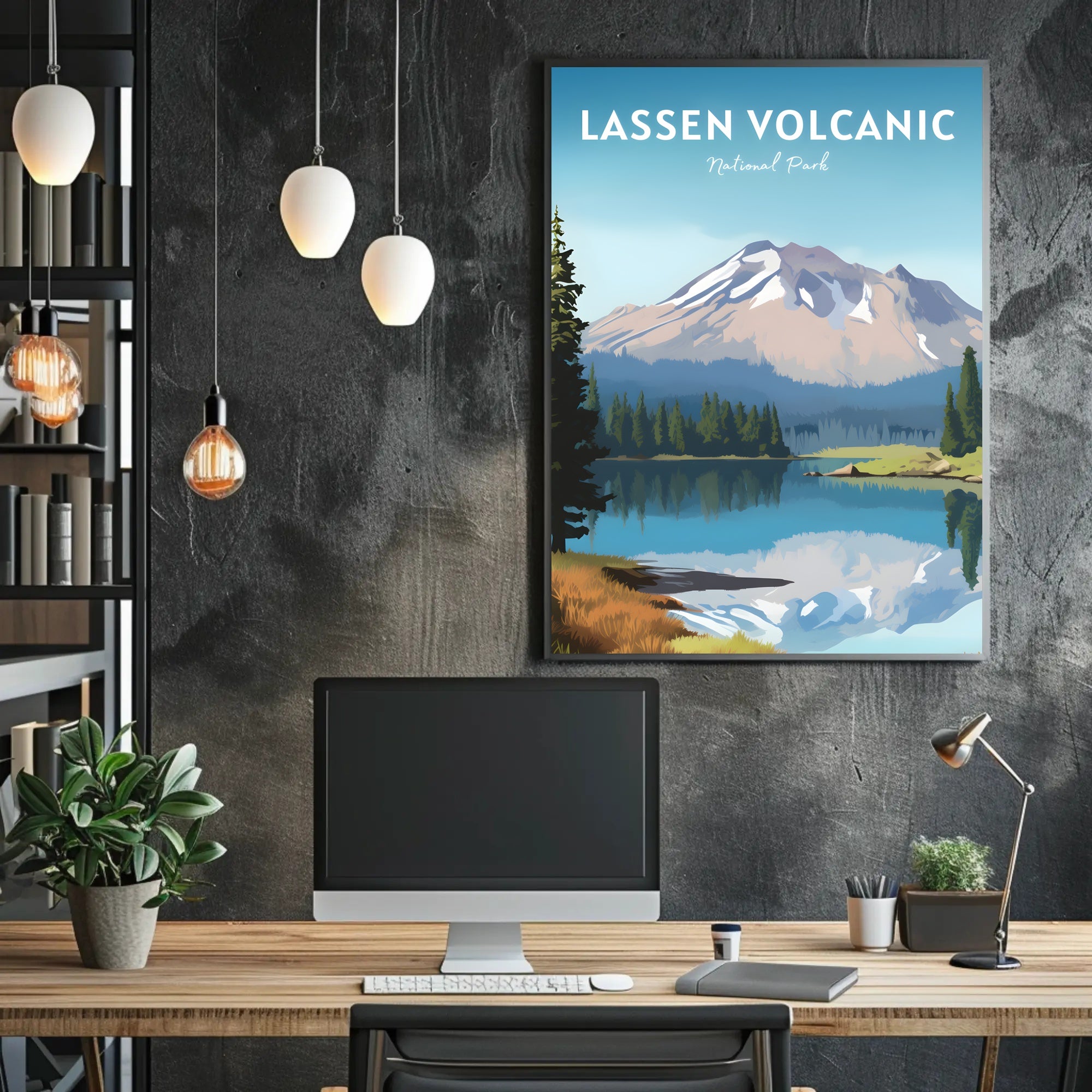 Lassen Volcanic National Park Reflection Poster