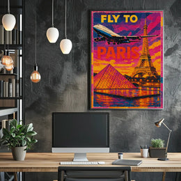 Fly To Paris Poster