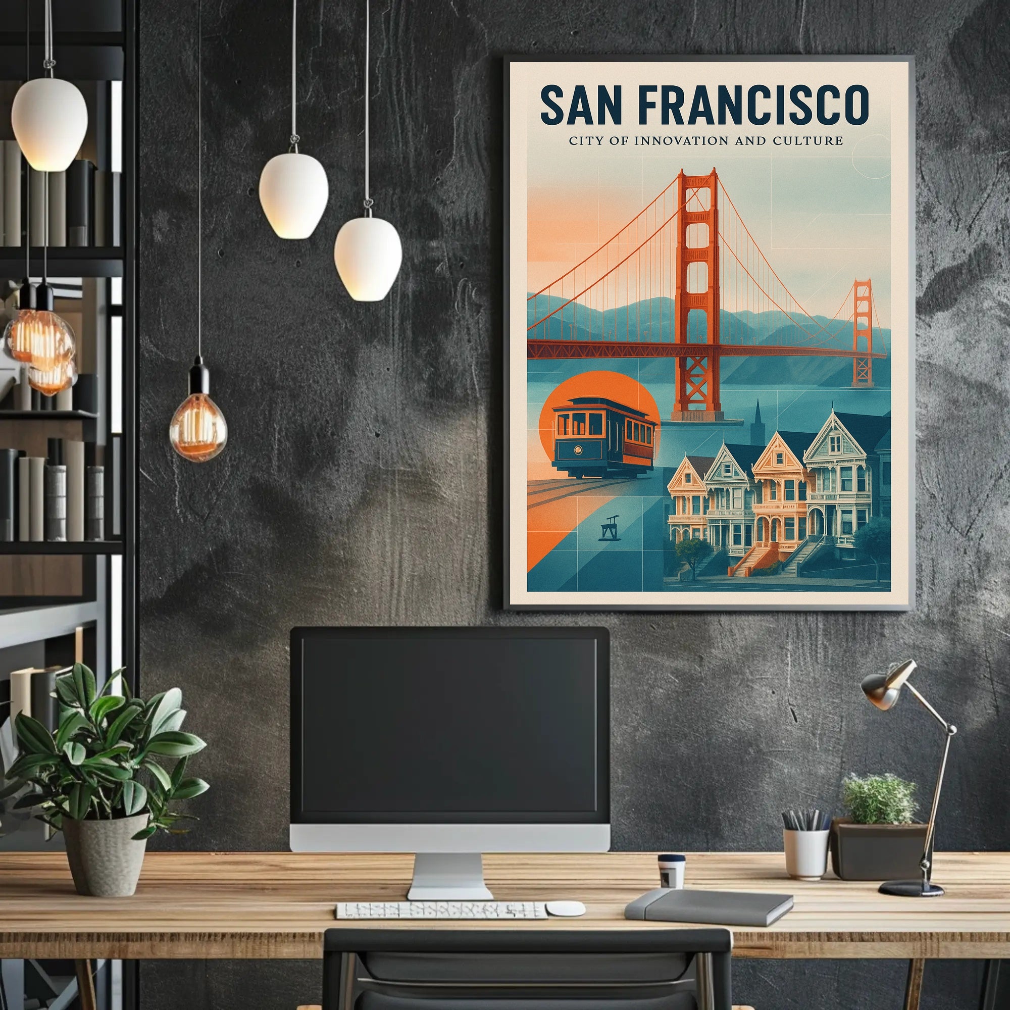 San Francisco  City of Innovation and Culture Poster PosterGoat