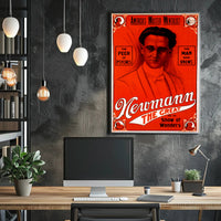 Travel Poster featuring a mentalist named Newmann, inviting adventure and intrigue for art enthusiasts.