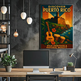 Discover Puerto Rico Vintage Poster Art PosterGoat