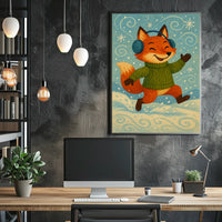Winter Fox Delight Poster