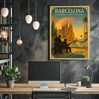 Barcelona A Tapestry of Art Culture Poster